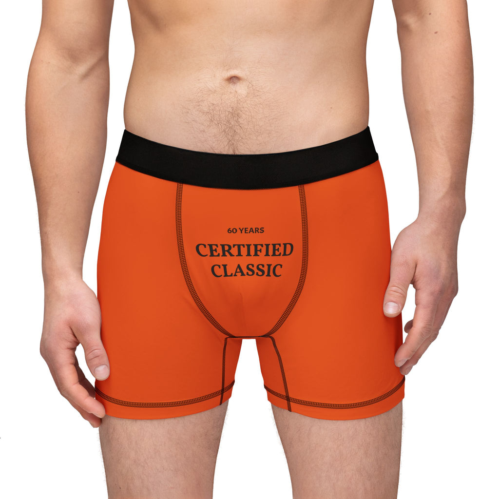 Certified Classic Men's Boxer Briefs — Bold Orange Comfort
